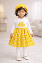 Cheerful little girl in polka dots Outfit 3 pcs - Kiddiesco
