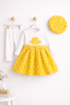 Cheerful little girl in polka dots Outfit 3 pcs - Kiddiesco
