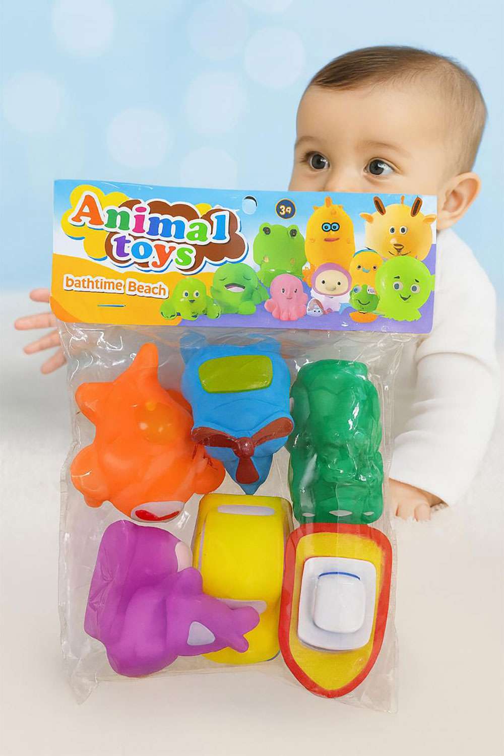 Colourful Squeaky Bath Toys - Kiddiesco Main image