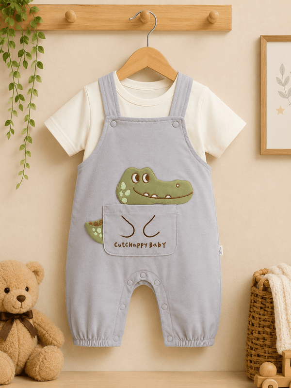 Cute Crocodile Romper Outfit - Kiddiesco