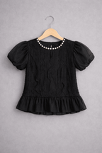 Elegant Charm Peplum Shirt - Kiddiesco