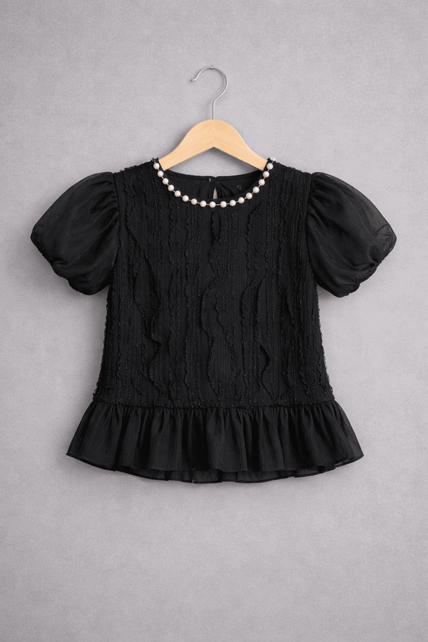 Elegant Charm Peplum Shirt - Kiddiesco