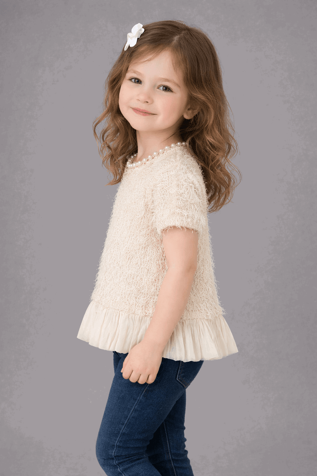 Elegant Charm Peplum Shirt - Kiddiesco
