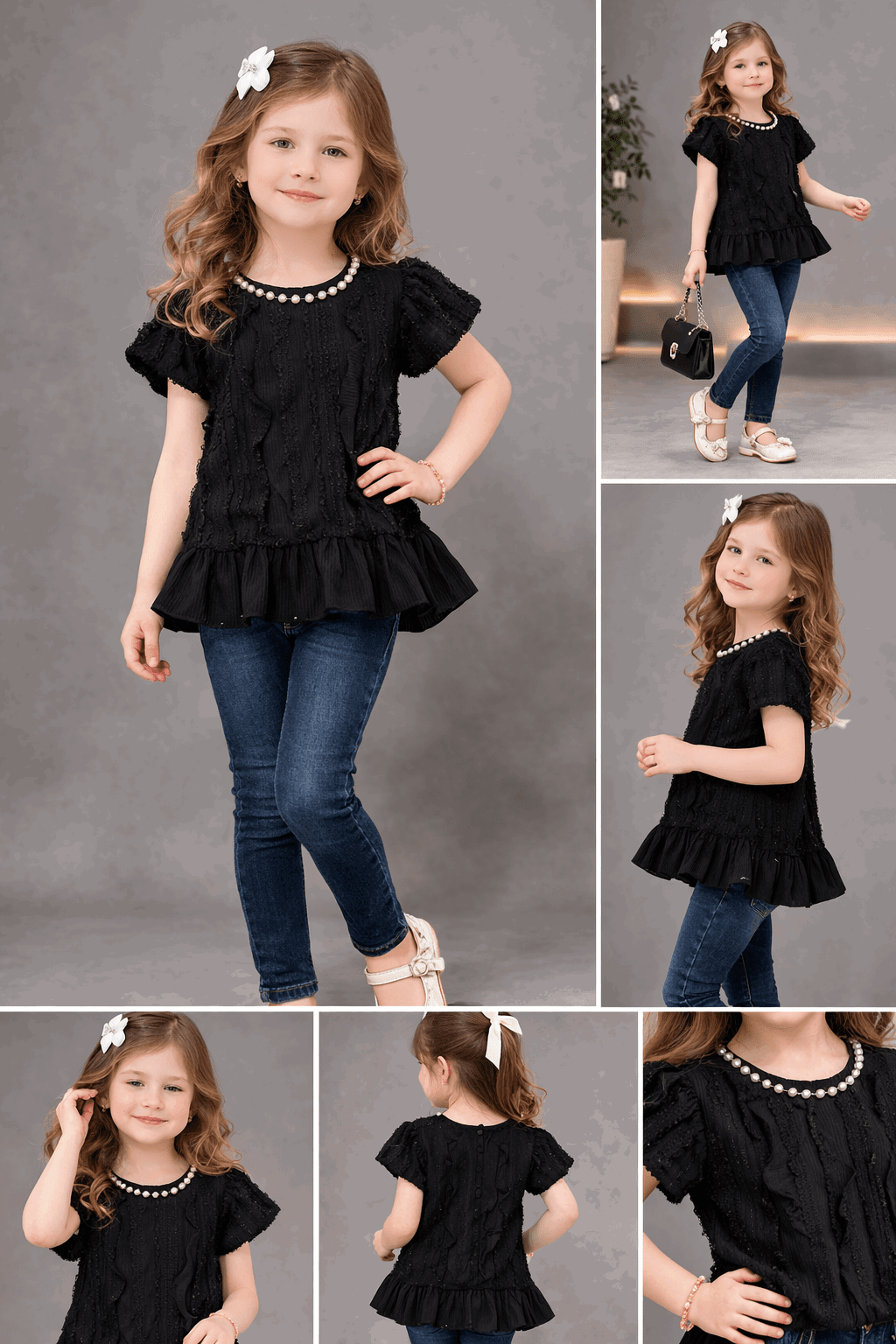 Elegant Charm Peplum Shirt - Kiddiesco