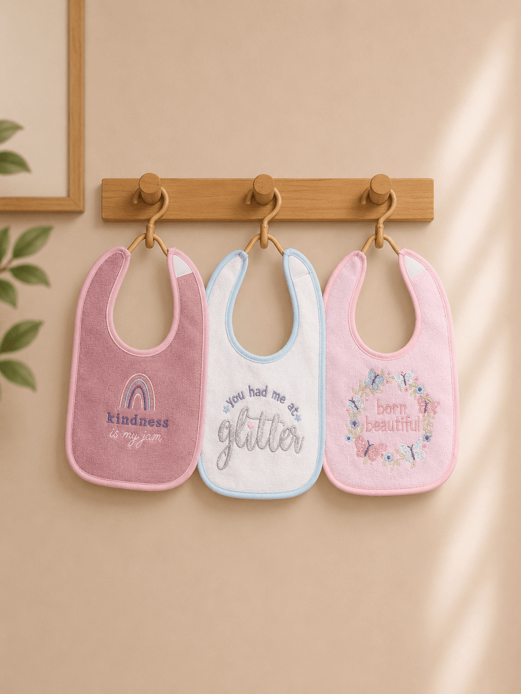 Embroidery Baby Bibs Pack OF 3 - Kiddiesco