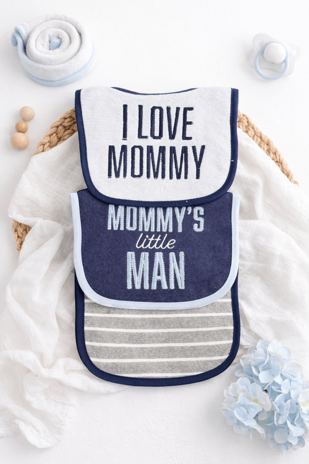 Embroidery Baby Bibs Pack OF 3 - Kiddiesco
