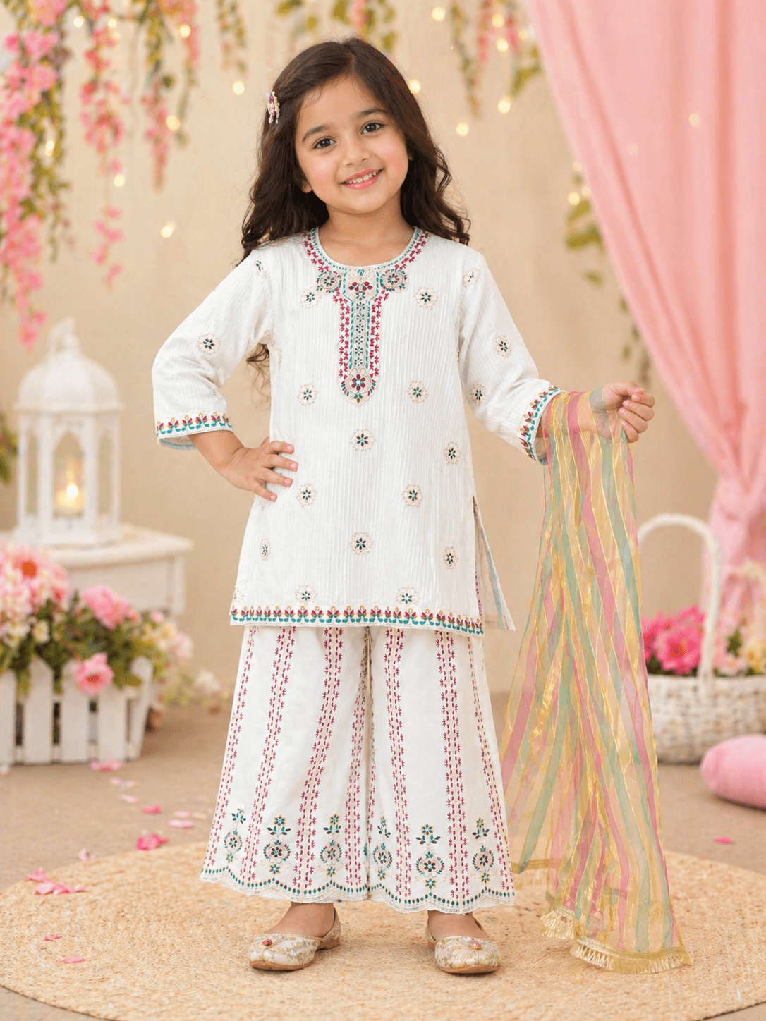 Fairy White Embroidered Suit Secondary image