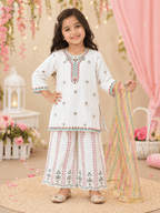 Fairy White Embroidered Suit - Kiddiesco