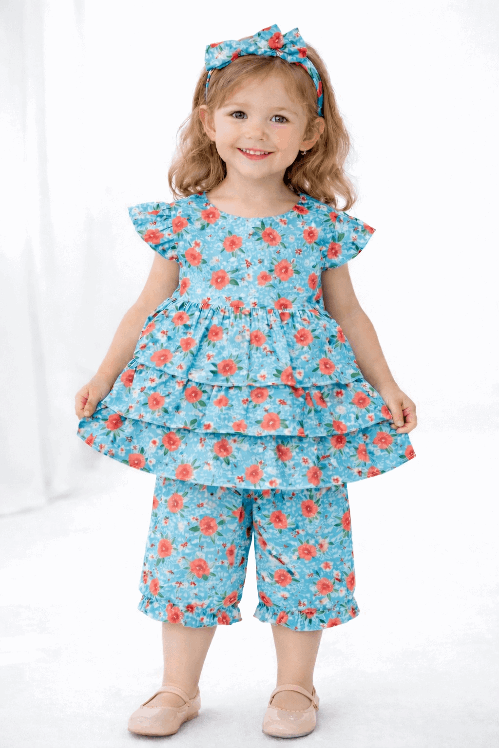 Floral Summer Children's outfit - Kiddiesco