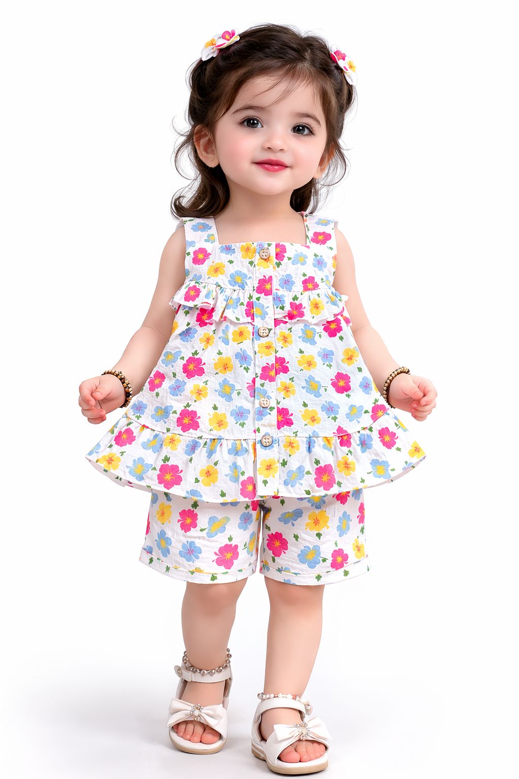 Floral summer Children's outfit - Kiddiesco