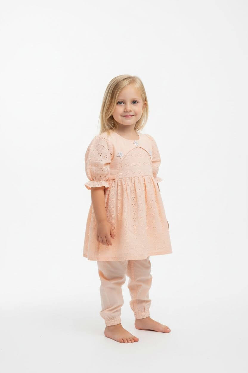 Girl Chikankari Frock 2Pcs - Kiddiesco