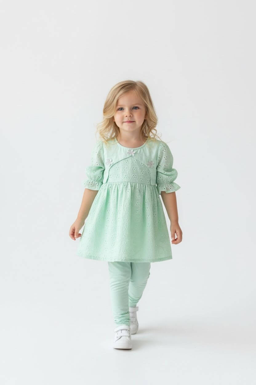 Girl Chikankari Frock 2Pcs Secondary image
