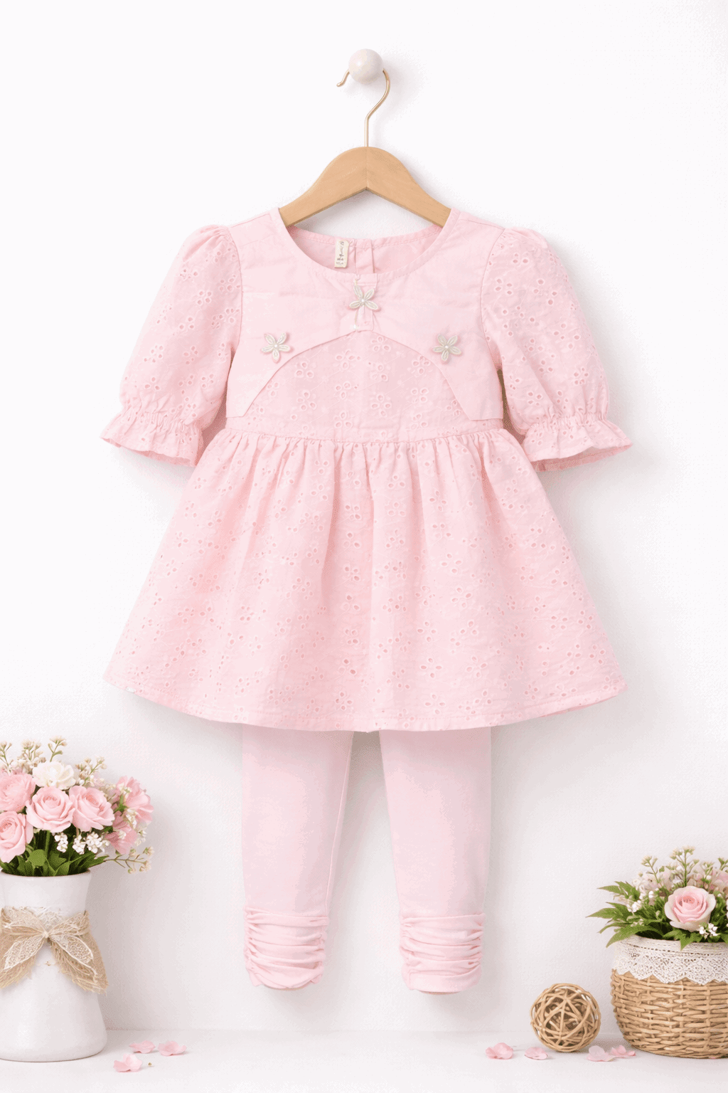 Girl Chikankari Frock 2Pcs - Kiddiesco