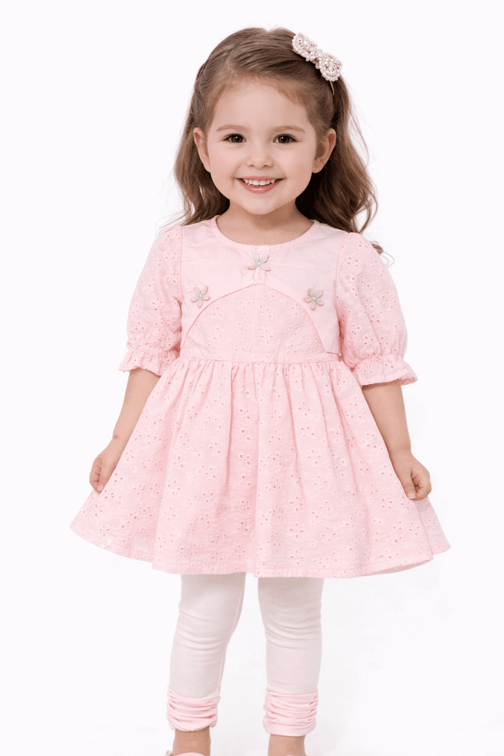 Girl Chikankari Frock 2Pcs - Kiddiesco
