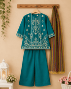 Girl Embroidered Fancy Suit - Kiddiesco