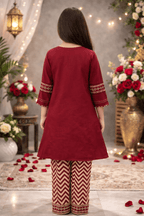 Girl Embroidery 2 pcs Set - Kiddiesco