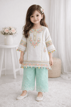 Girl Embroidery 2 pcs Set - Kiddiesco