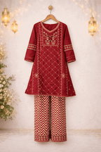 Girl Embroidery 2 pcs Set - Kiddiesco