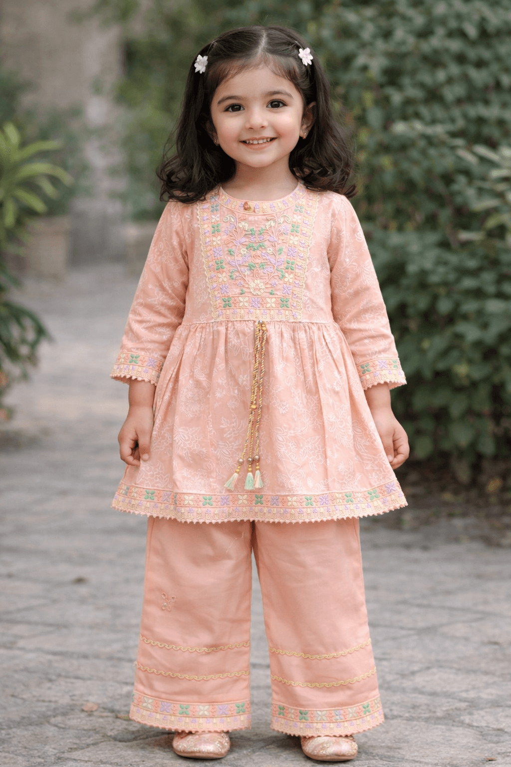 Girl Embroidery Fancy Suit 2Pcs - Kiddiesco