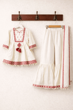 Girl Embroidery Fancy Suit 3Pcs - Kiddiesco
