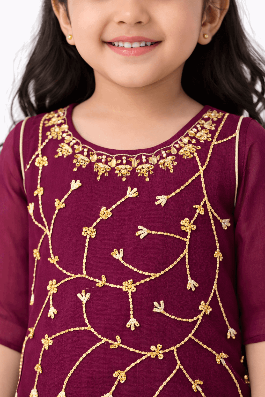 Girl Embroidery Fancy Suit Set - Kiddiesco