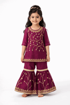 Girl Embroidery Fancy Suit Set - Kiddiesco
