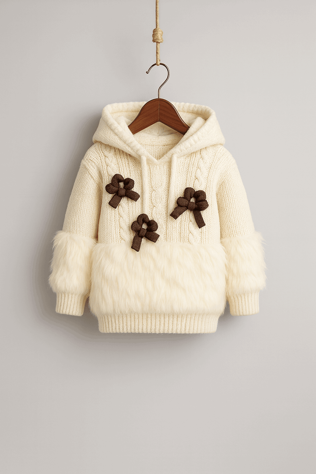 Girl Hoodi Sweater White KDC 041 Secondary image