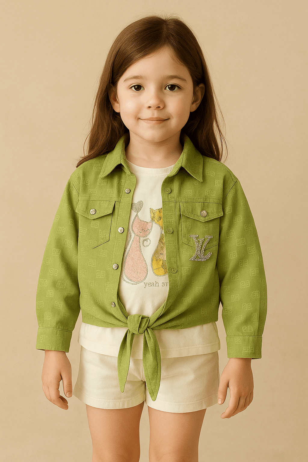 Girl Party Wear Shirt KDC 051 - Kiddiesco Main image