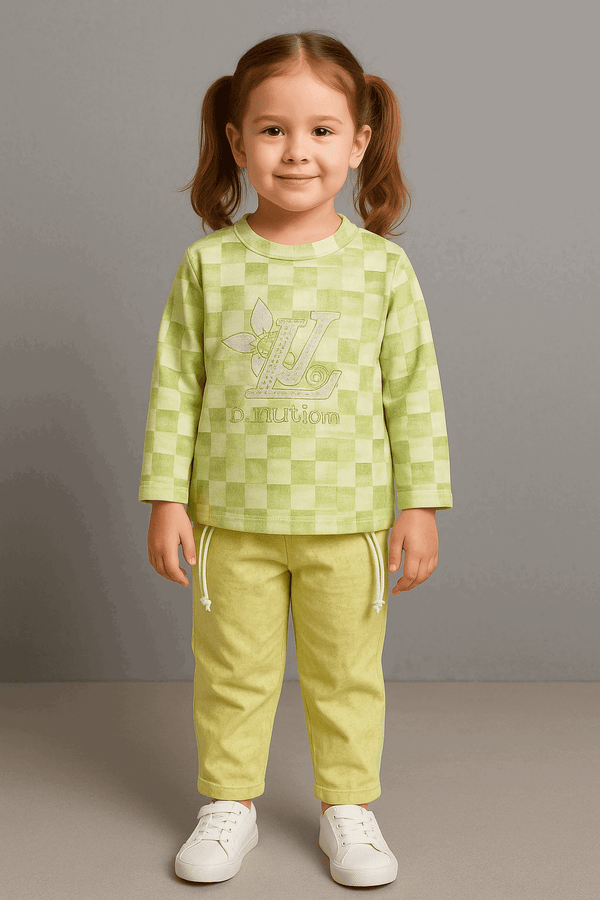 Girl Sweat Shirt Trouser Set KDC 048 - Kiddiesco