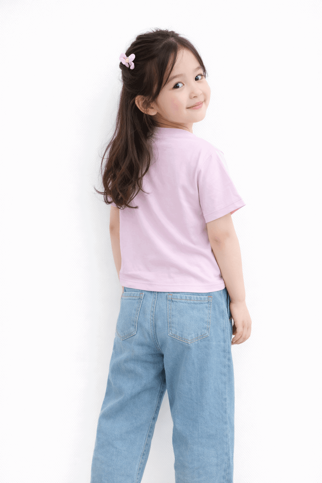 Girls Casual Bunny Print Outfit T-Shirt & Jeans - Kiddiesco