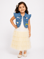 Girls Denim Jacket Frock - Kiddiesco