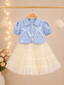 Girls Denim Jacket Star Frock - Kiddiesco