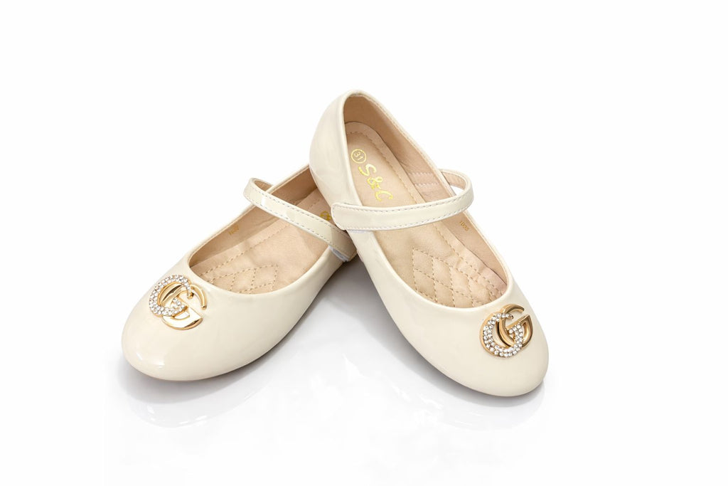 Girls Pumps OF White KDS 041 - Kiddiesco