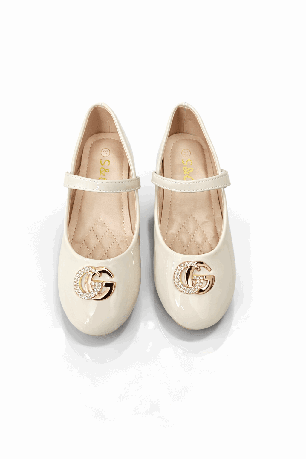 Girls Pumps OF White KDS 041 - Kiddiesco