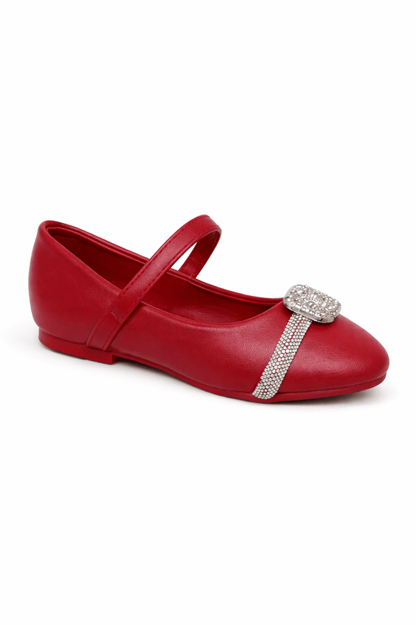 Girls Pumps Red Mat KDS 042 - Kiddiesco