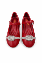 Girls Pumps Red Mat KDS 042 - Kiddiesco