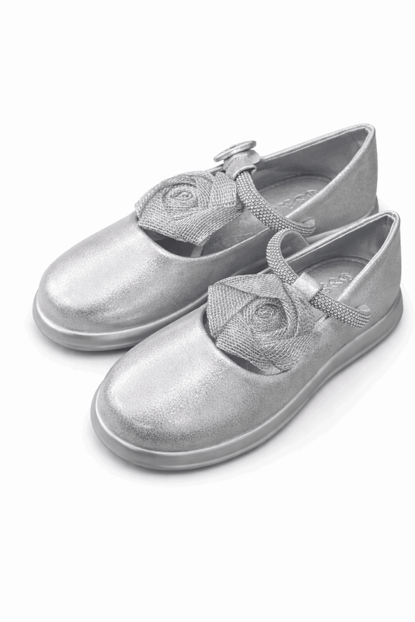 Girls Pumps SILVER KDS 038 - Kiddiesco