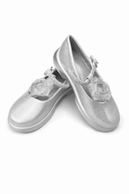 Girls Pumps SILVER KDS 038 - Kiddiesco
