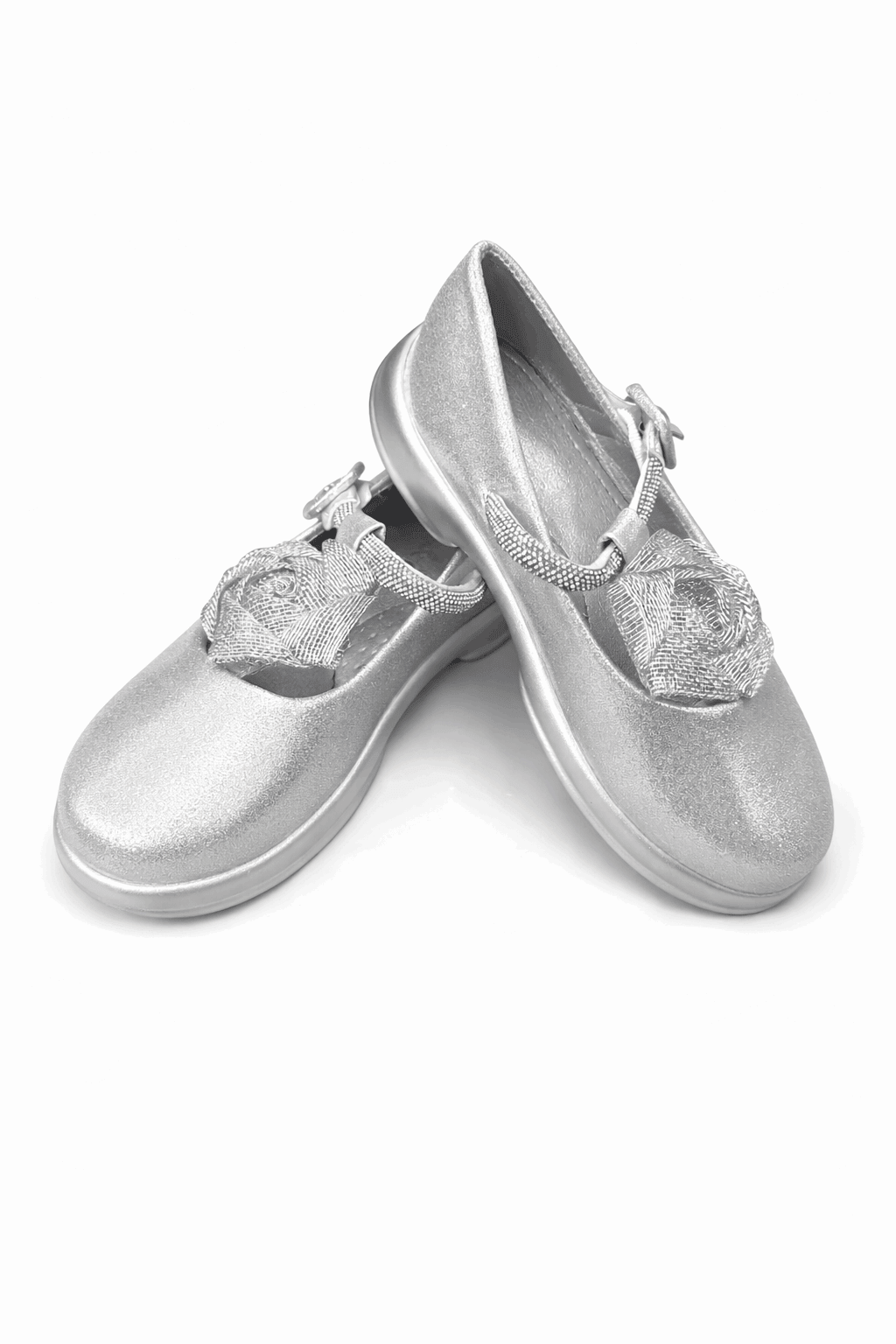 Girls Pumps SILVER KDS 038 - Kiddiesco