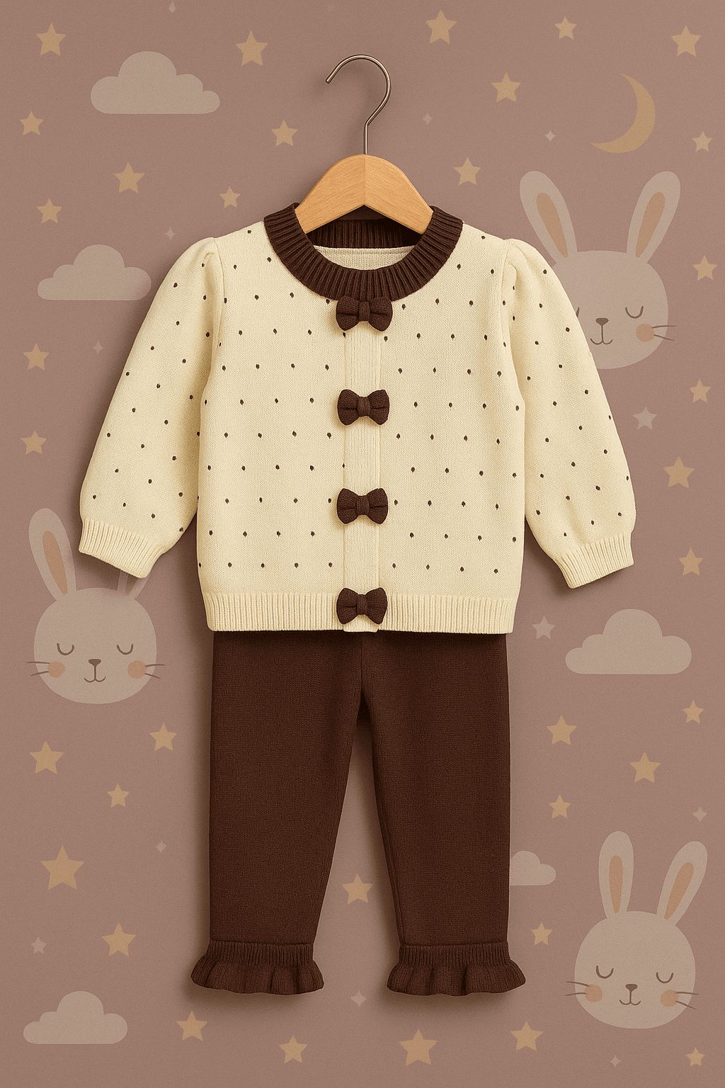 Girls Woolen Sweater & Pajama Set KDC 016 - Kiddiesco