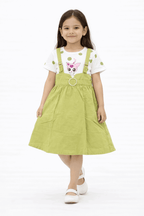 Green Labubu Blossom Dress - Kiddiesco