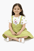 Green Labubu Blossom Dress - Kiddiesco