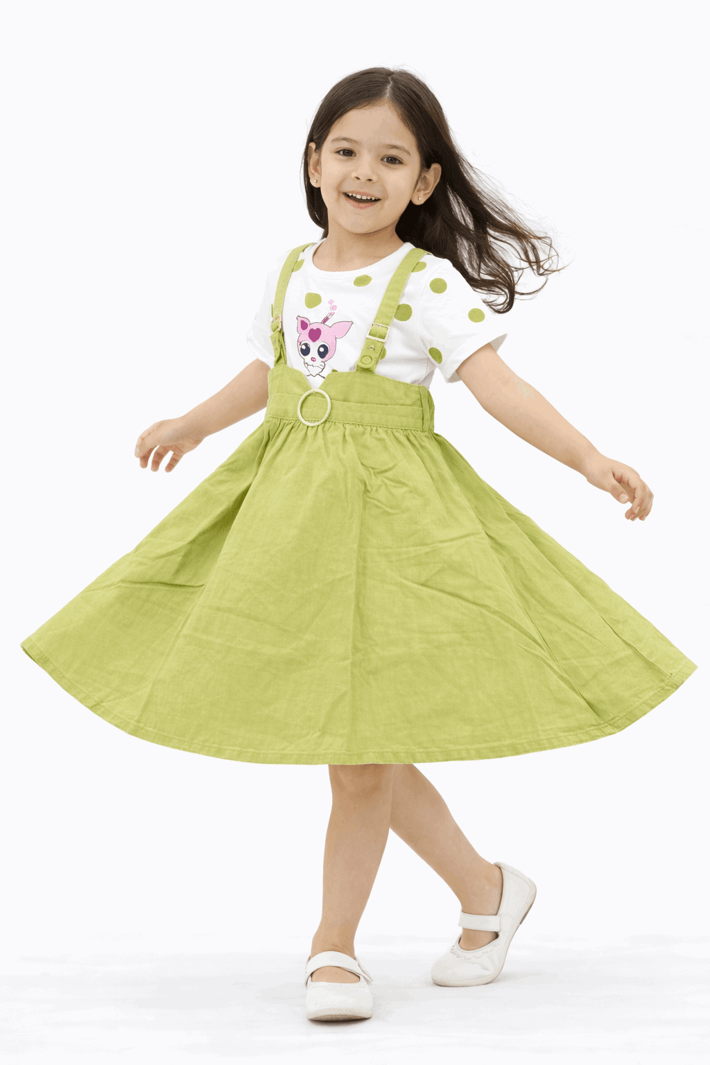 Green Labubu Blossom Dress - Kiddiesco