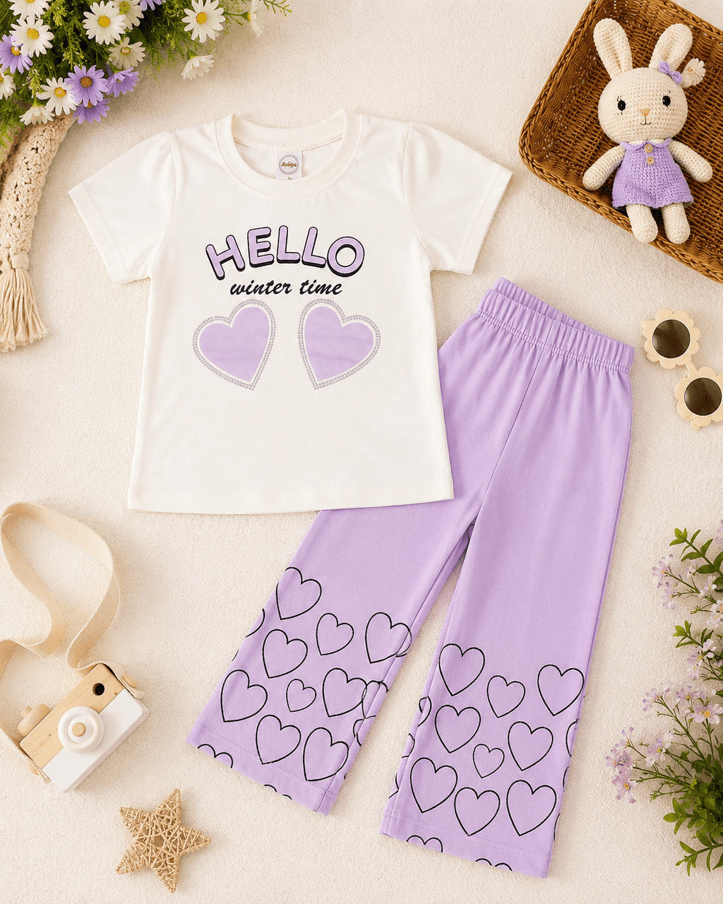 Hello Sunshine Girls Outfit - Kiddiesco