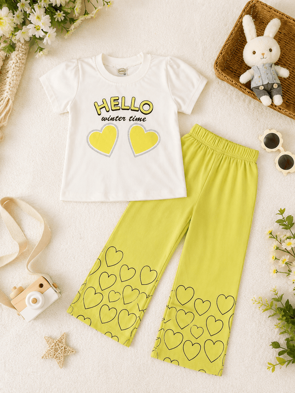 Hello Sunshine Girls Outfit - Kiddiesco