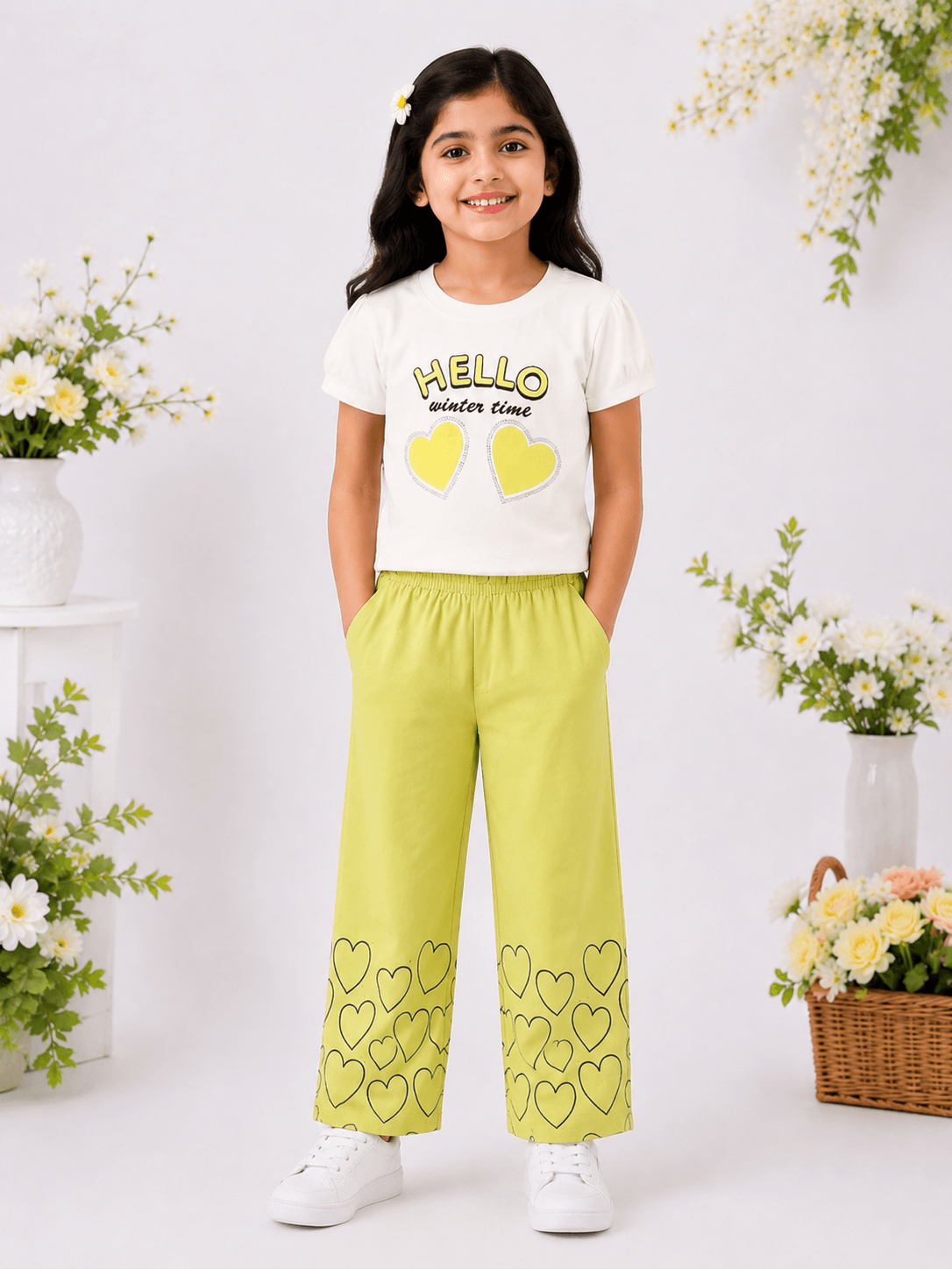 Hello Sunshine Girls Outfit - Kiddiesco