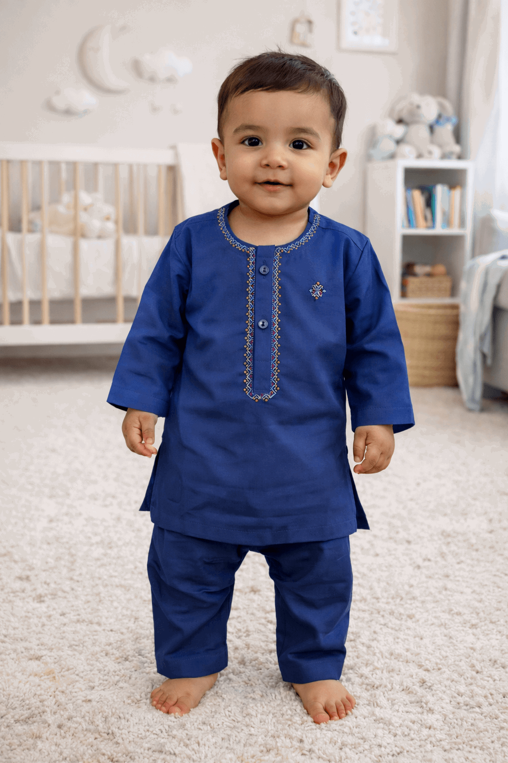 Infant Boys Embroidered Shalwar Kameez - Kiddiesco Main image