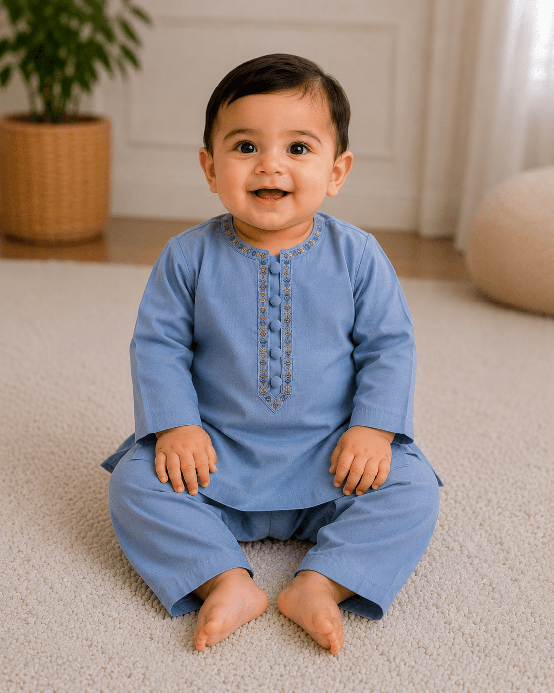 Infant Boys Embroidered Shalwar Kameez - Kiddiesco