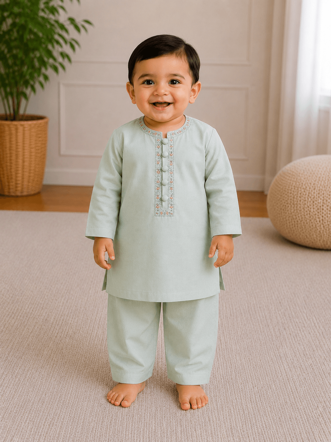 Infant Boys Embroidered Shalwar Kameez - Kiddiesco Main image