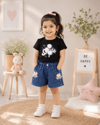 Kiddiesco Happy Bloom Black Outfit - Kiddiesco